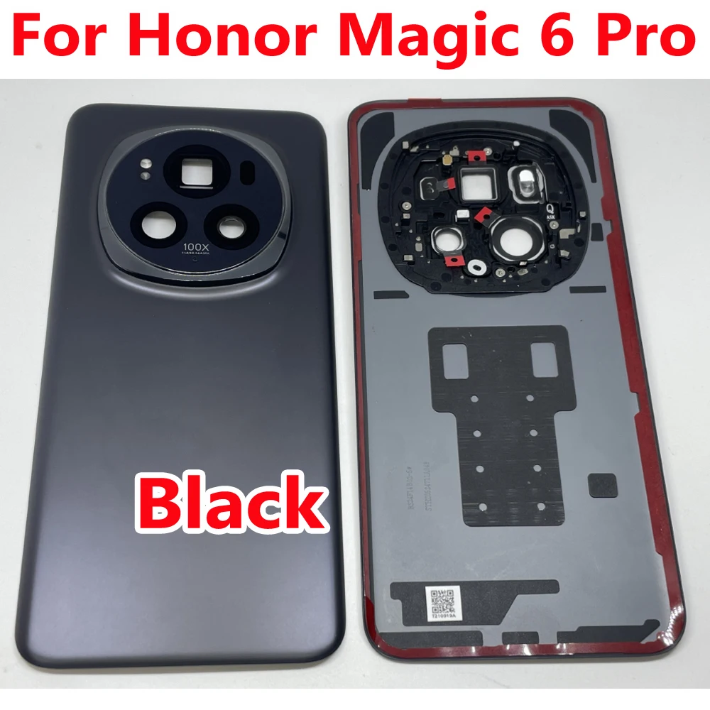 Best A+++ Battery Back Cover For Honor Magic6 Pro Housing Door Rear Case Phone Lid with Camera Frame Glass Lens + Adhesive Shell