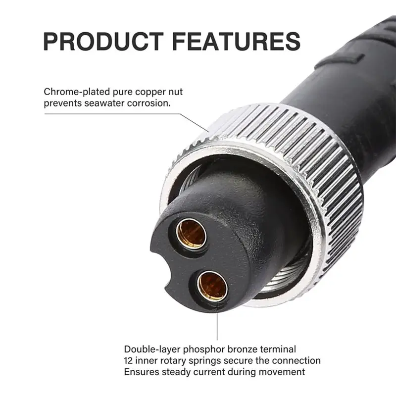 T22C Fishing Reel Power Cord Cable(2Pcs), Connecting Battery To Reels Spool, For Daiwa 500Mj 600J view 3