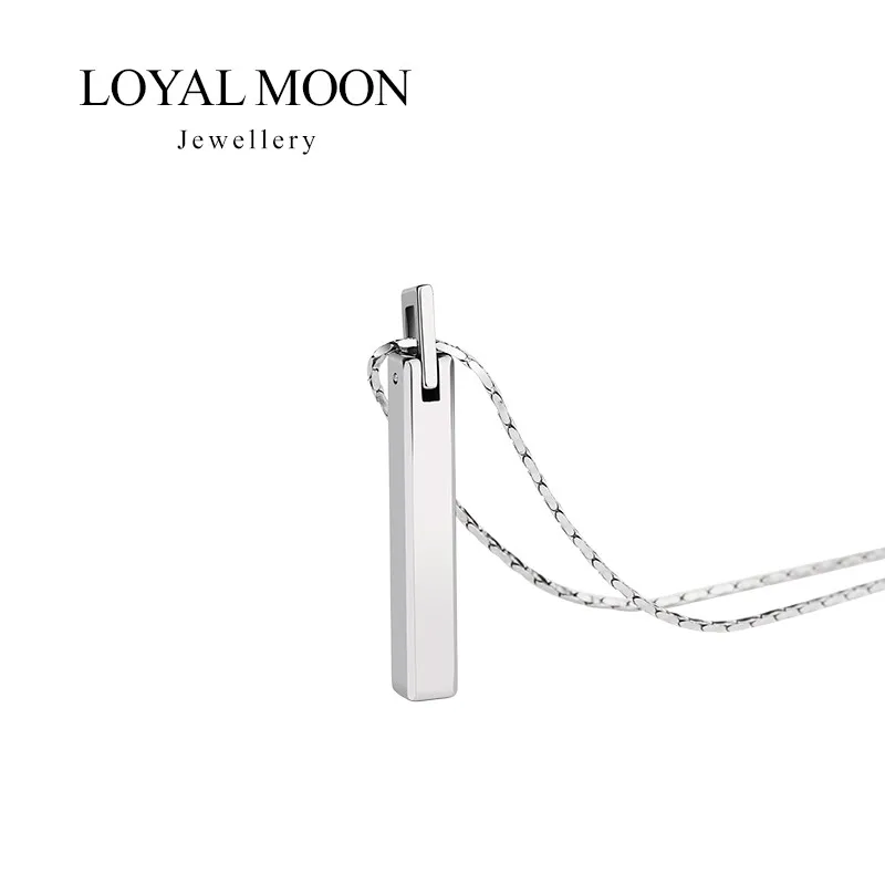 Loyal Moon Classic Tungsten Pendants For Men And Women High Polished Scratch Proof Couples Necklace Engraving