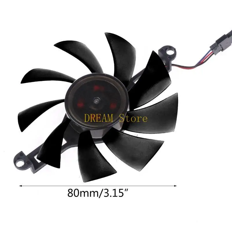 Вентилятор охлаждения видеокарты для Radeon RX 580 RX5500 XT 80 мм 4-контактный 4-проводной вентилятор VGA лучшая распродажа