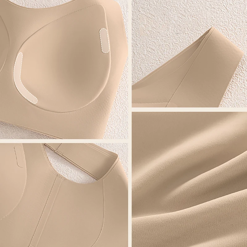 고품질 대형 더블 리프트 심리스 여성 속옷 스포츠 노와이어 쉐이핑 고정컵 스포츠 브라