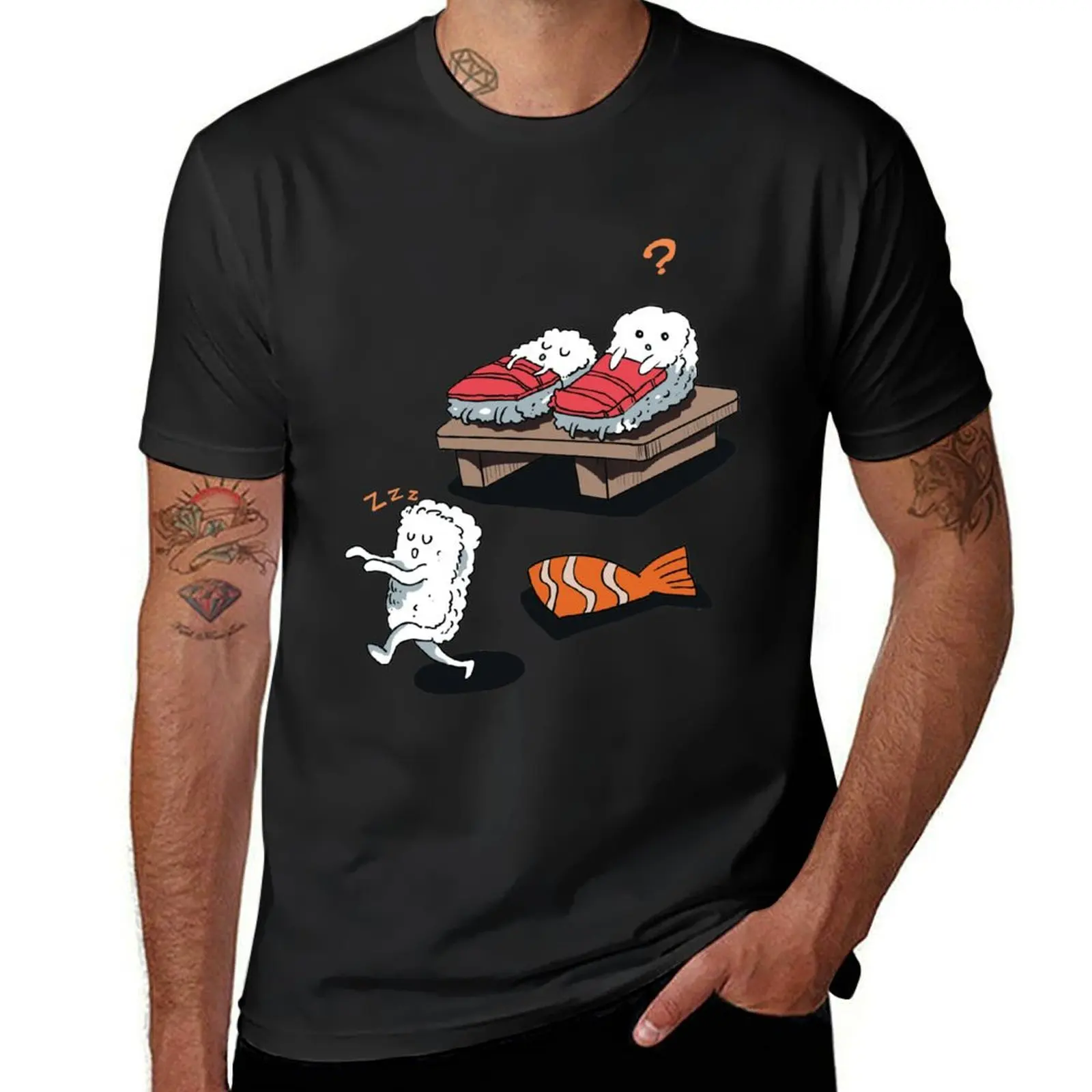 

Sleep Walking Sushi Japanese Food T-Shirt tees plus sizes boys animal print Men's t-shirts