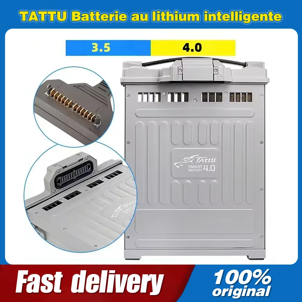 

TATTU 3.5 4.0 14S 20000mah 30000mah HV 35C 53.2V Lipo Smart Battery Pack with MOLEX QS9S Plug For Agricultural Drone