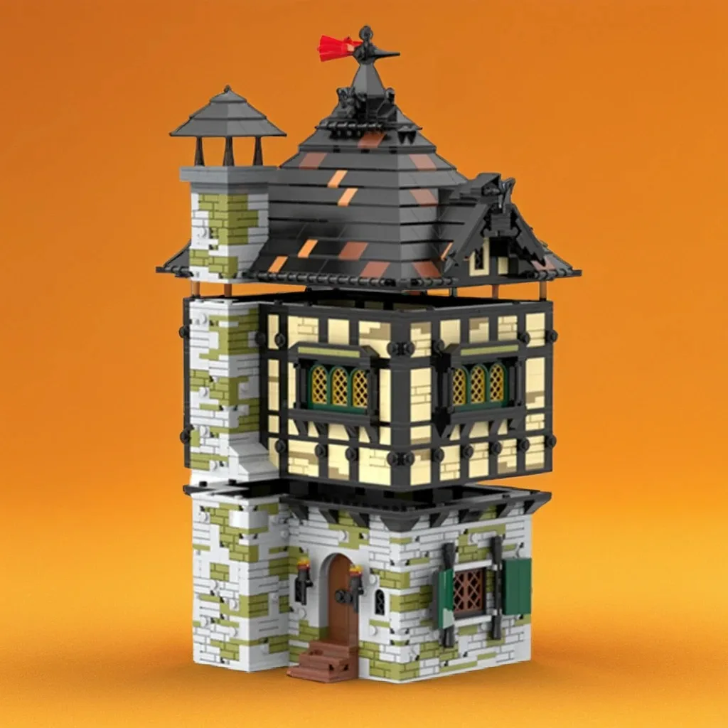 

2198pcs MOC Medieval Thatched Cottage DIY Model Building Blocks Birthday Toys Gift for Miniature Lovers
