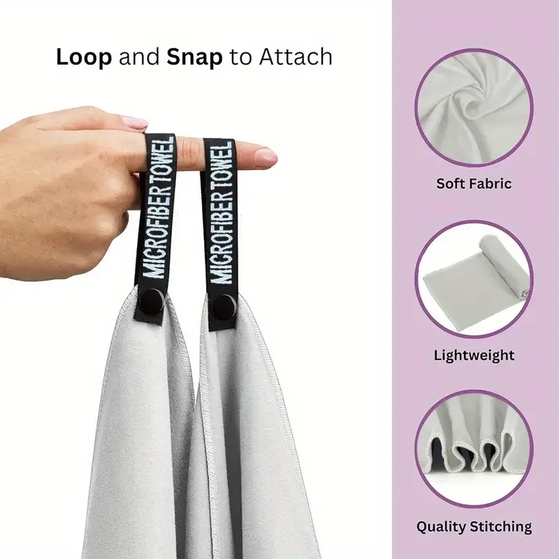 1 Stück saugfähiges und schnell trocknendes Mikrofaser-Reisehandtuch, schnell trocknend, superweich, kompakt, Sporthandtuch, Campinghandtuch – Detail 6
