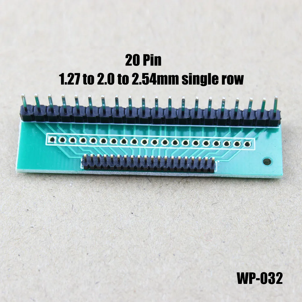

1Pcs 1.27mm To 2.0mm To 2.54mm Pitch Transfer Plate Converter Single Row 20Pin PCB PCI Adapter Board WP-032