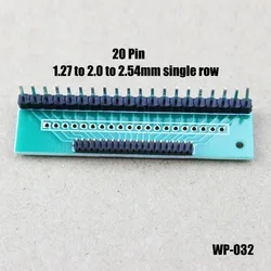 1Pcs 1.27mm To 2.0mm To 2.54mm Pitch Transfer Plate Converter Single Row 20Pin PCB PCI Adapter Board WP-032