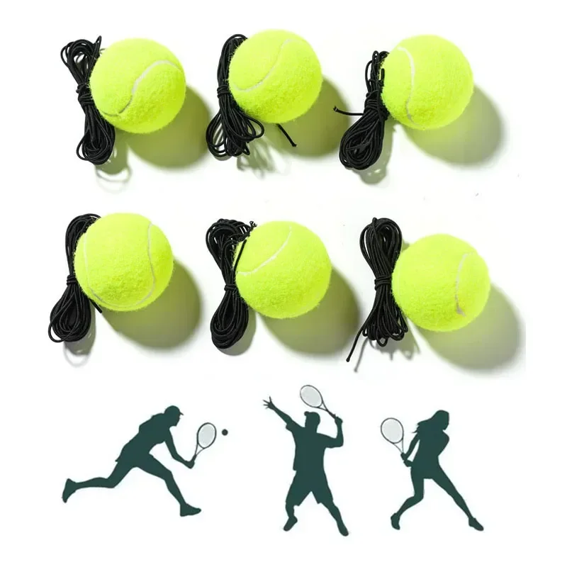 Pelota de entrenamiento de tenis profesional de playa con cuerda elástica, pelota de práctica de rebote con cuerda, pelota de tren de tenis portátil