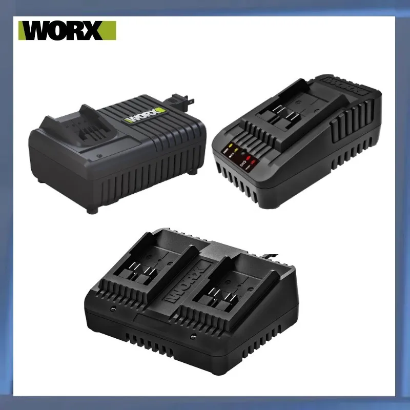 WORX Charger 20V 2.0A/6A 20V with Multi-Model Charge Protection Universal Green Battery Platform WA3713/WA3924/WA3927/WA3922