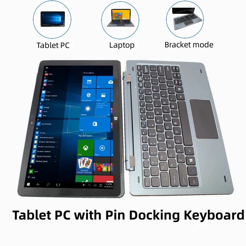 Imagem -03 - Tablet pc com Teclado de Ancoragem Windows 10 Cpu X58300 1920x 1080ips Compatível com Hdmi 2in 4gb 128gb 11.6 in Venda Quente