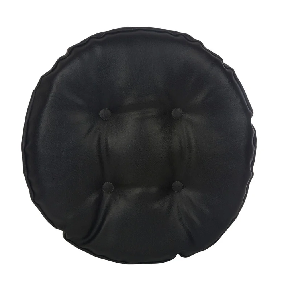 Non-Slip Tufted Barstool Cushions 14x14 Inch Faux Leather 2 Count Thick Polyester Fiber Indoor Use Comfortable Upgrade