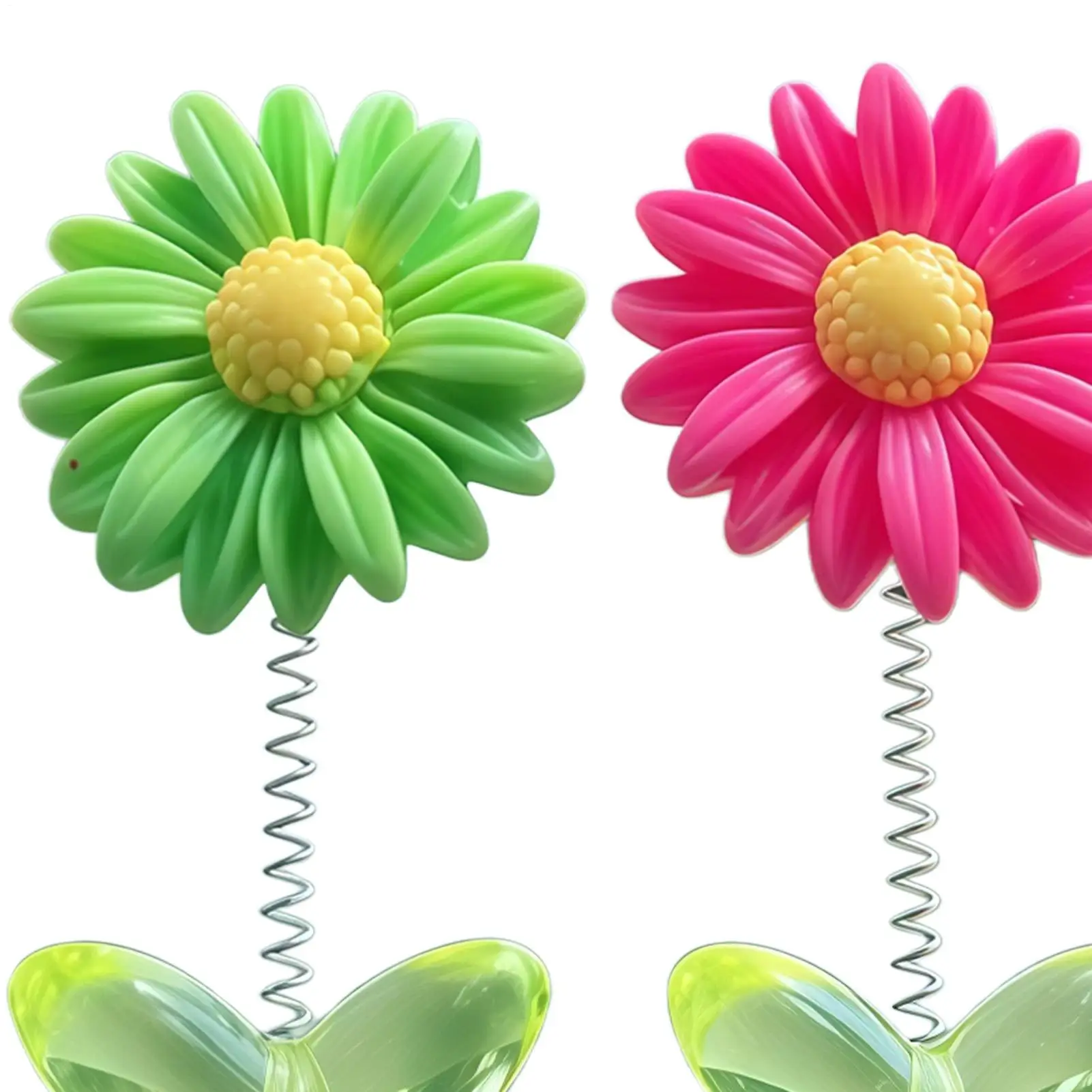 Sunflowers Dashboard Decorations 5 Pieces Shaking Head Sunflowers Figures Car Shaking Dash Decor For Office Desk Spring Summer