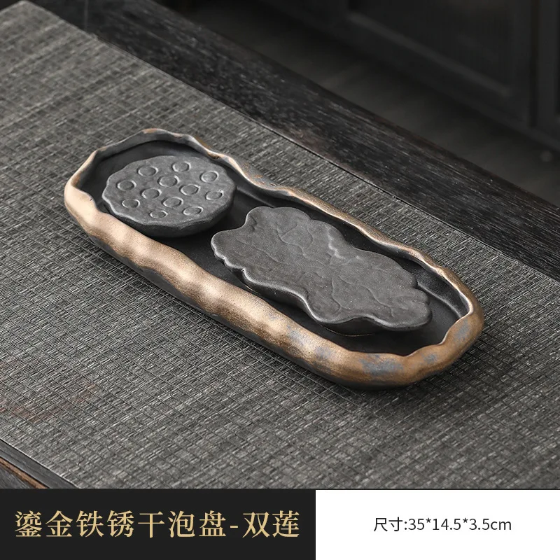 

Ceramic Sea Home Office Dry Brew Storage Type Small Kung Fu Table Tea Set Tray Drainage