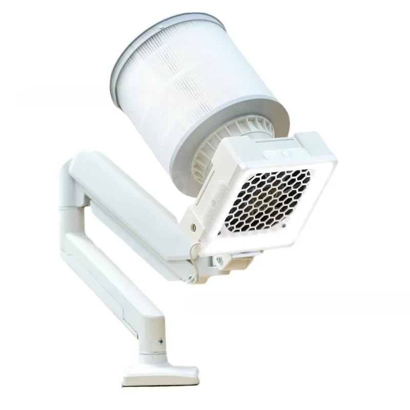Desktop Hobby Dust Collector with Light & Stand, Air Purifier for Nail Art, Model Making