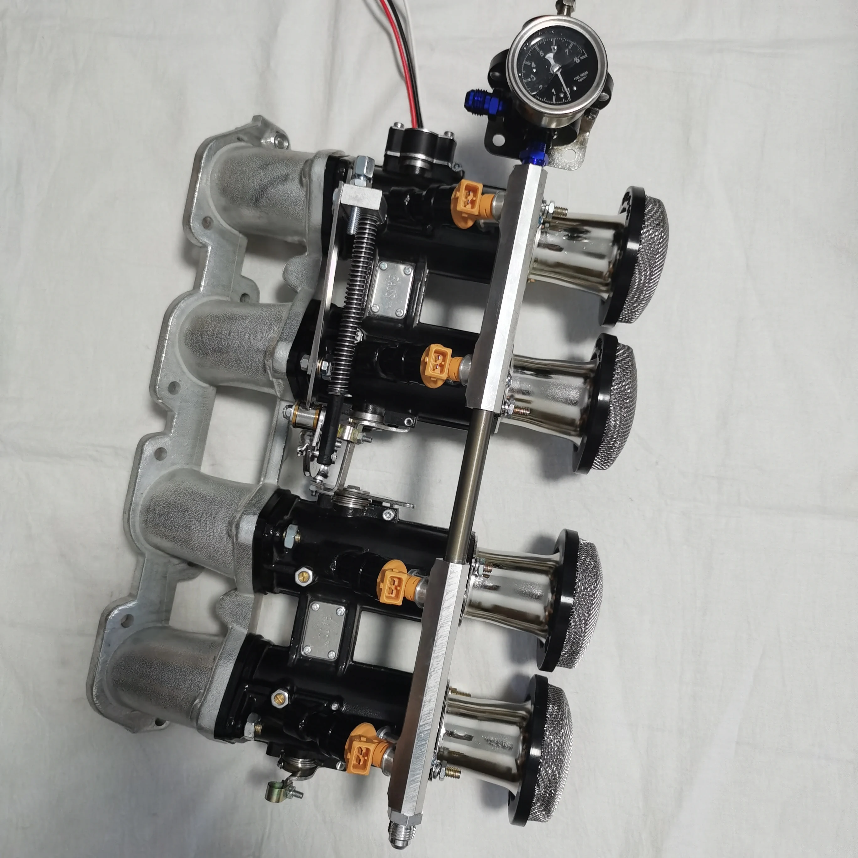 FAJS NO TZ5-1B-2  Dual 40 DCOE CARB Conversion EFI ENGINE 40DCOE Throttle Bodies  TPS  air Horn and Linkage  Without Manifold