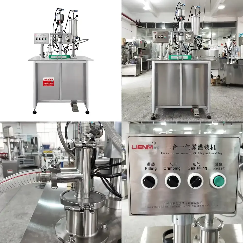 Industrial Aerosol Can Refill Machine Spray Paint Filler Inhaler Aerosol Filling Machine