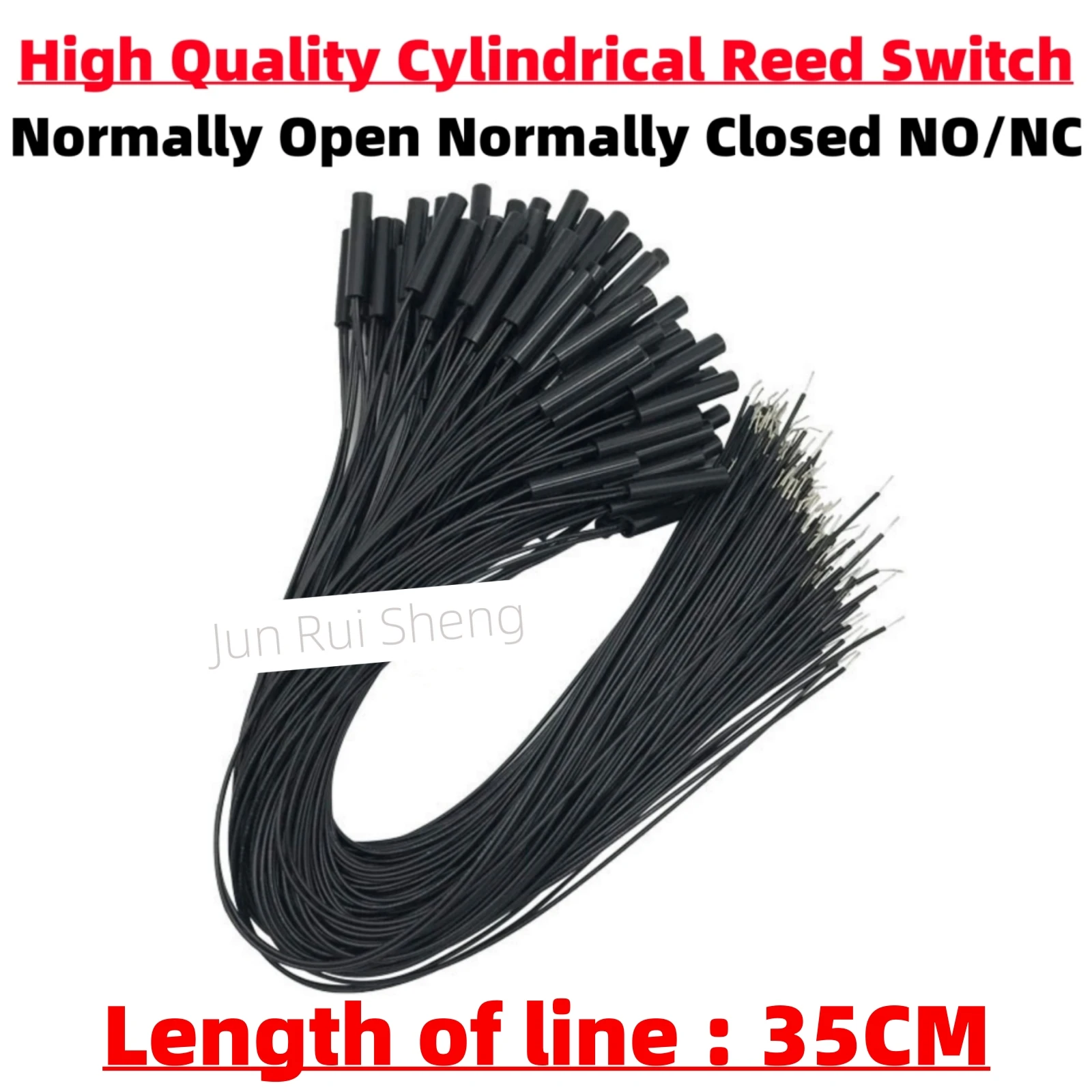 10PCS Zylindrischer Reed-Schalter GPS-01 GPS-01B Länge 35CM Normalerweise offen/geschlossen NO NC Magnetische Steuerung Näherungseinbau-Sensor