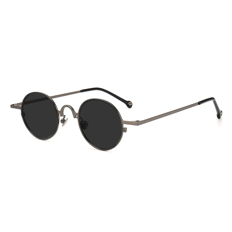 Reines Titan Vintage Kleine Runde Rahmen Myopie Sonnenbrille Männer Punk Stil Uv400 Angepasst Optische Runde Sonnenbrille 0 bis -6,0 – Detail 13