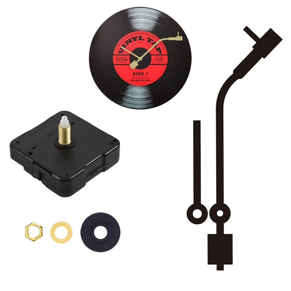 Интернет-магазин DIY Ретро Mute Movement Record Настенные часы Механизм Акриловые кварцевые часы Механизм Цветочная игла