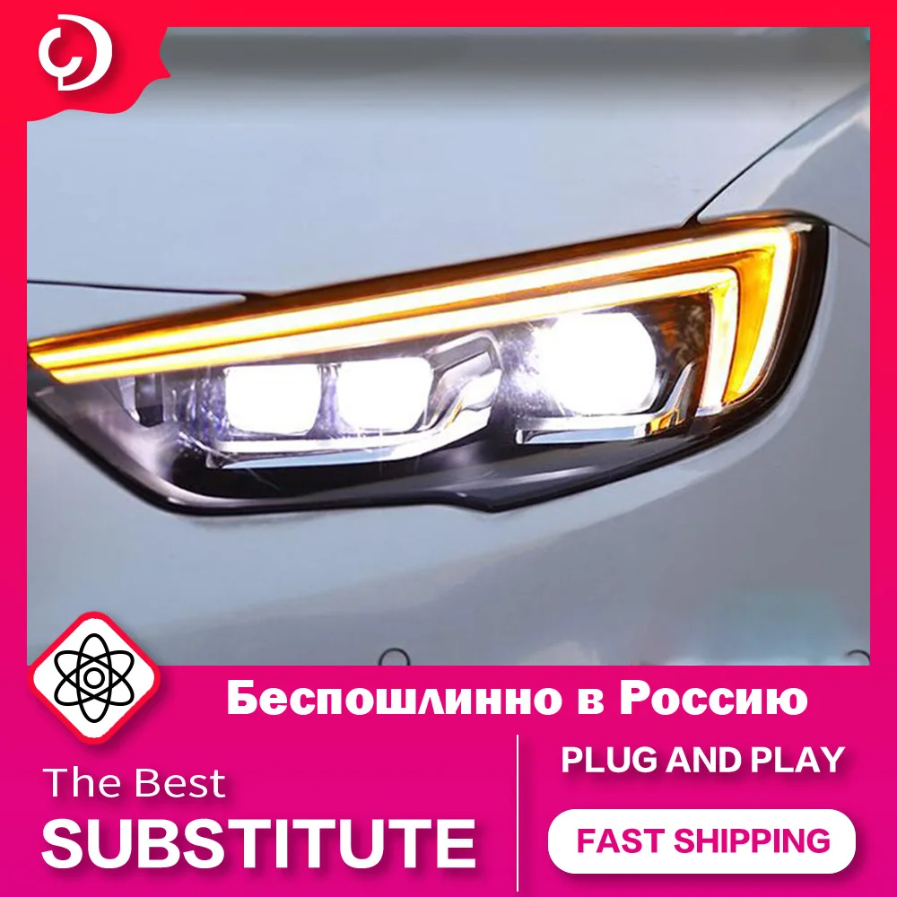 AKD Car Styling Headlights for Opel Buick Regal 2017 2018 2019 LED Headlight DRL Head Lamp Led Projector Automotive Accessories