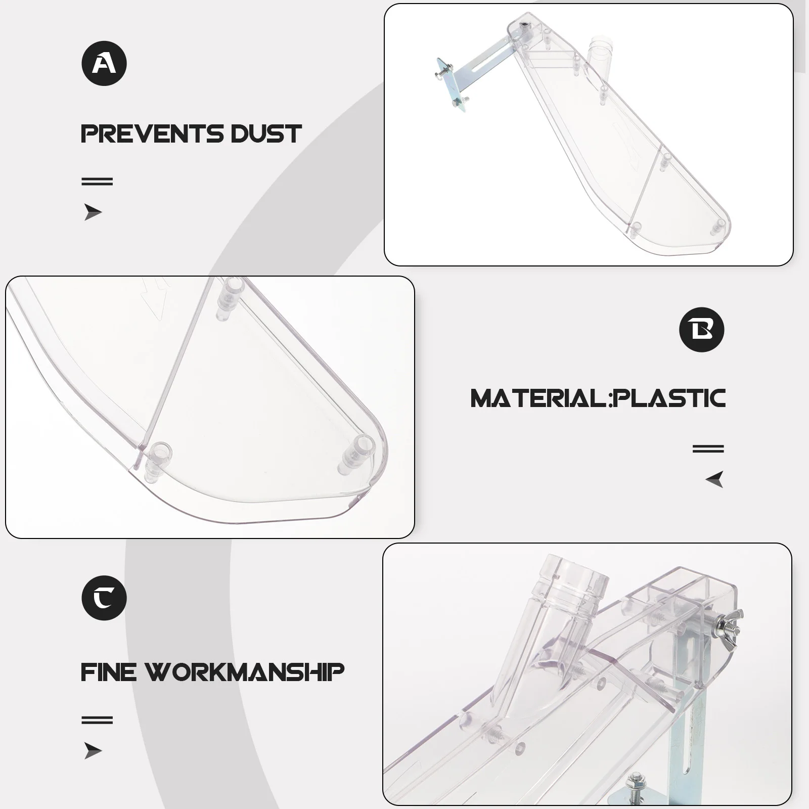 

Table Saw Cover 4-10 Inch Transparent Saw Guard Durable Protection with Vacuum Attachment Woodworking Accessories