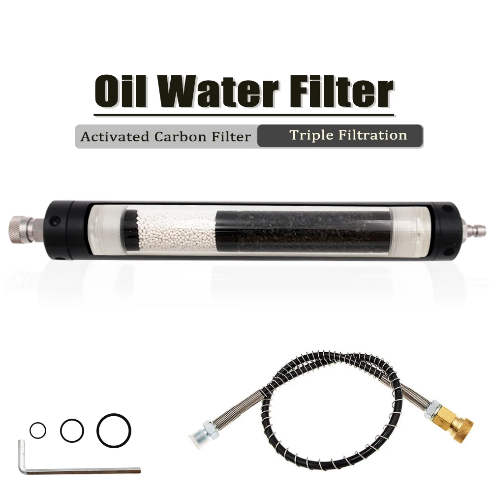 Scuba Inflator Compressor High Pressure Air Filter Oil and Water Separator Hand Pump 30MPA 300BAR