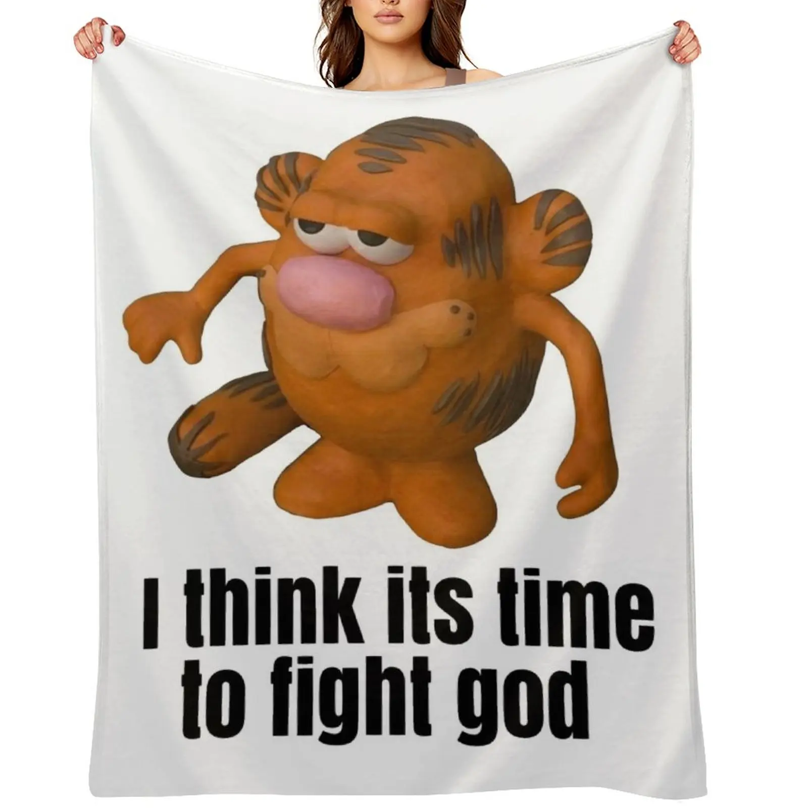 

I think its time to fight god Throw Blanket Luxury Thicken anime wednesday funny gift Blankets
