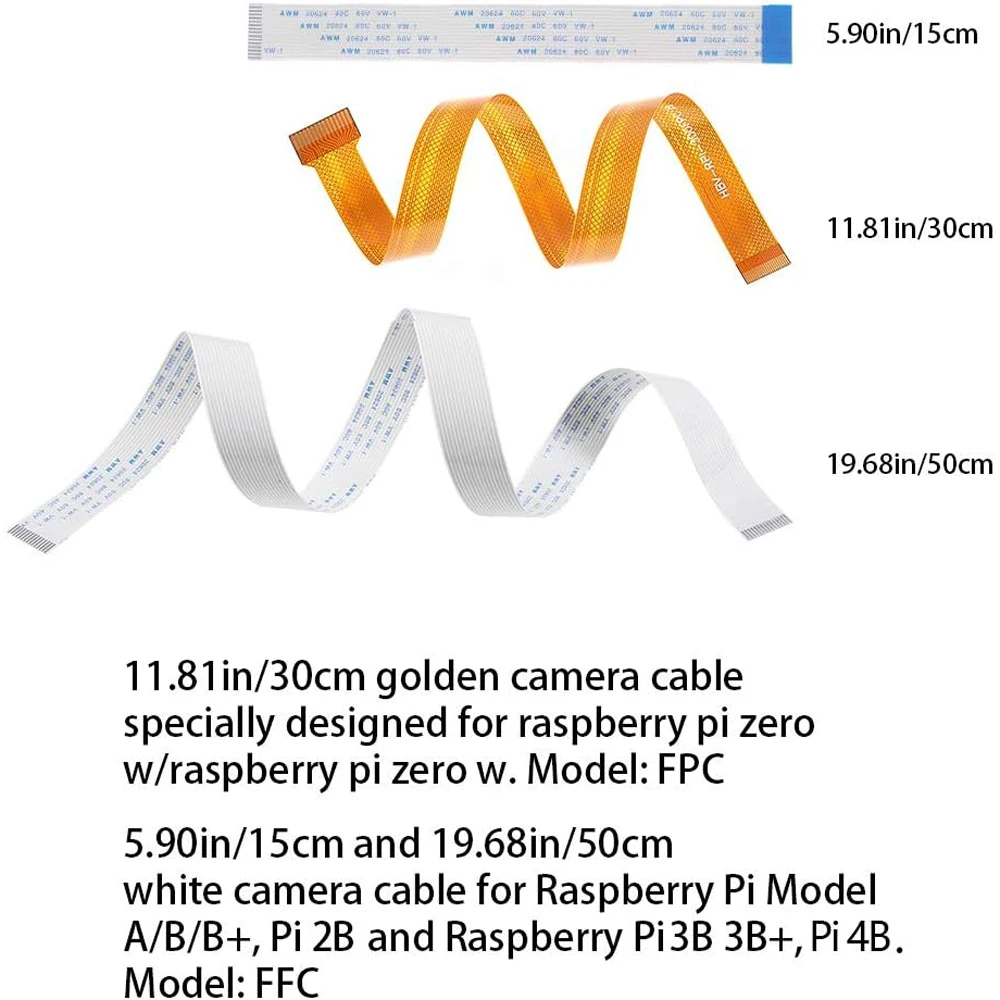 For Raspberry Pi Camera Module, 5MP 1080p with OV5647 Sensor Video Camera Module for Raspberry Pi 2, Pi 3 3B+, Pi 4 , Pi Zero W