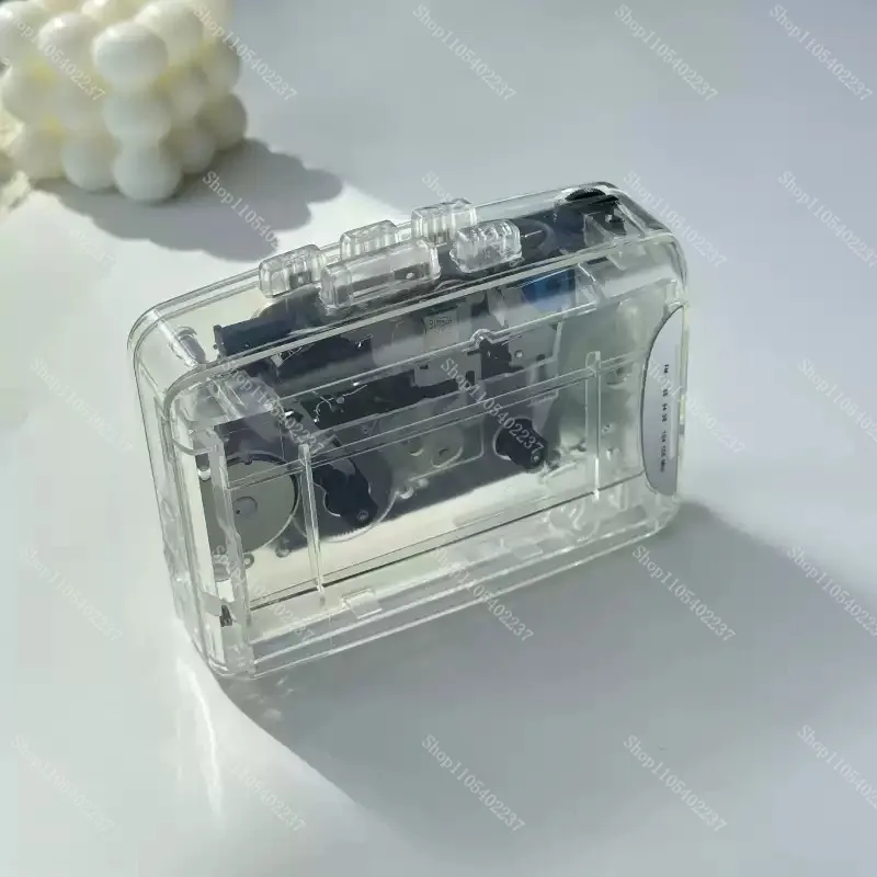 Portable retro tape player transparent walkman earphones radio cassette player English listening player gift