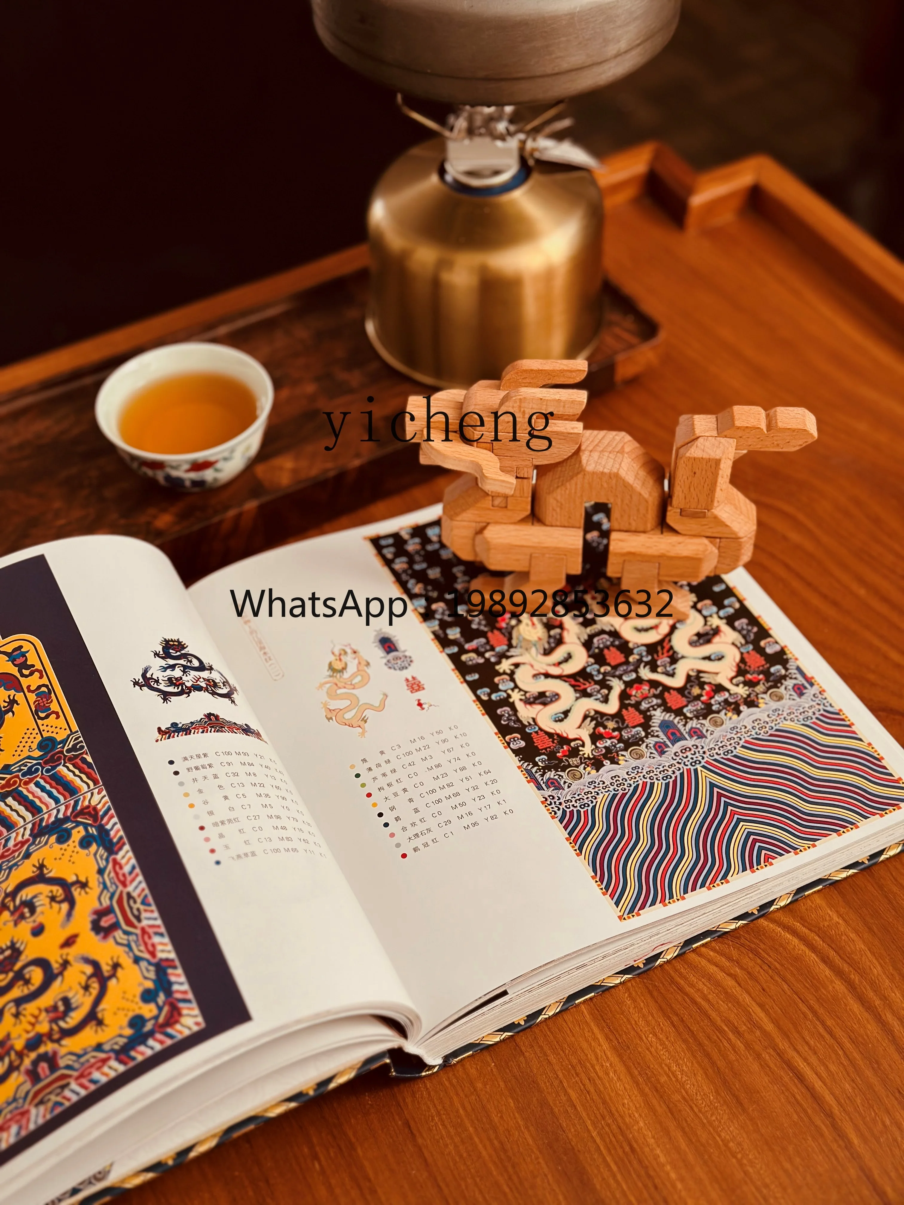 ZZ Dragon Year Special Edition Burr Puzzle Massief houten speelgoed Zodiac Dragon Woondecoratie Vakantiecadeau