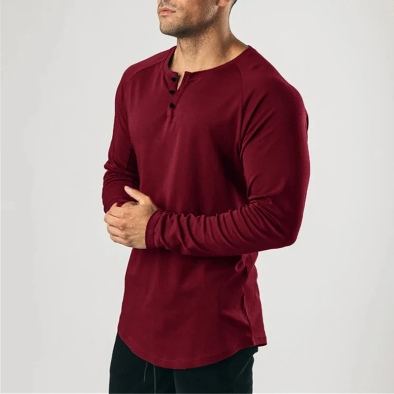 Casual gym clothing fitness t shirt men fashion extend hip hop Autumn long sleeve t-shirt cotton bodybuilding muscle tshirt man