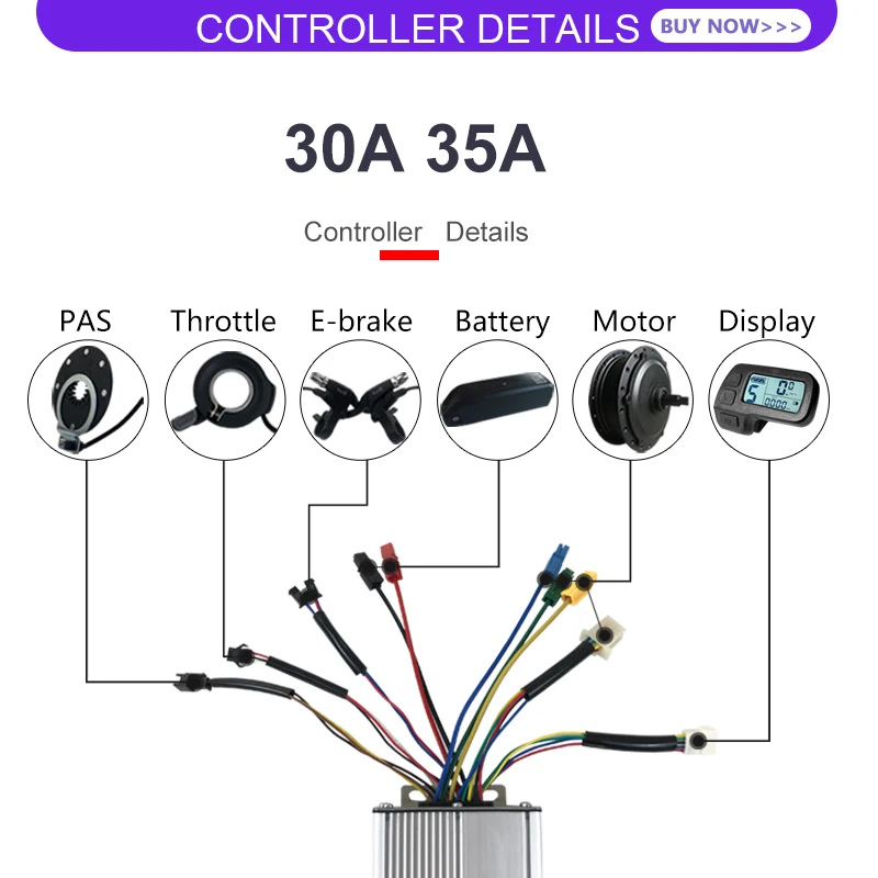 250W-2000W Electric Bicycle Conversion Kit 36V48V Front/Rear Wheel Hub Motor Kit 16-29Inch Electric Bike Kit