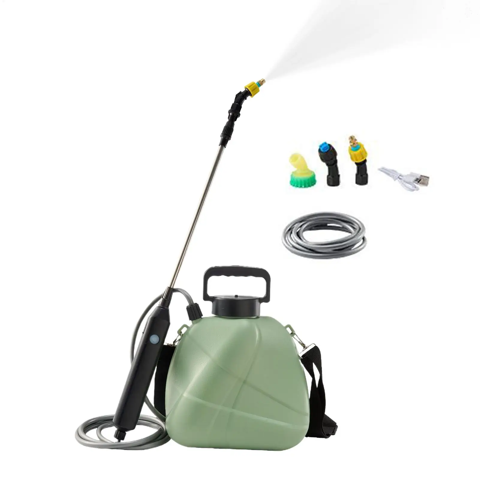 بخاخ يعمل بالبطارية سعة 1 جالون للتحكم في الأعشاب، بخاخ بطارية عالي الضغط، زجاجة بخاخ أوتوماتيكية