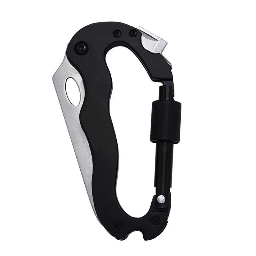 

Pocket Multi-Function Wine Opener Outdoor Tool 5 in 1 Mountaineering Buckle Bottle Opener Cross Screwdriver Fast Hanging Buckle