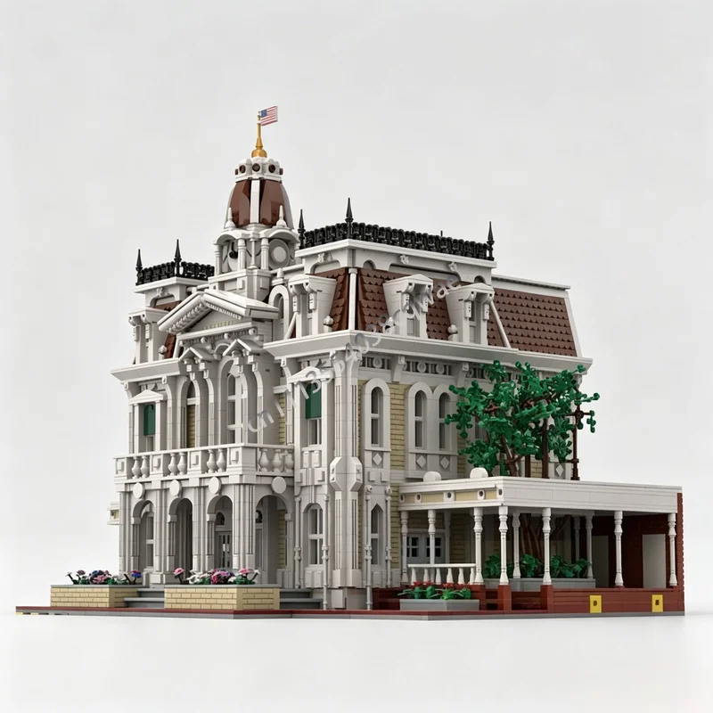 14083 PCS Fantasy Kingdom Town Square City Hall MOC Architecture Building Blocks DIY Assembly Creative Model Toy Collection Gift