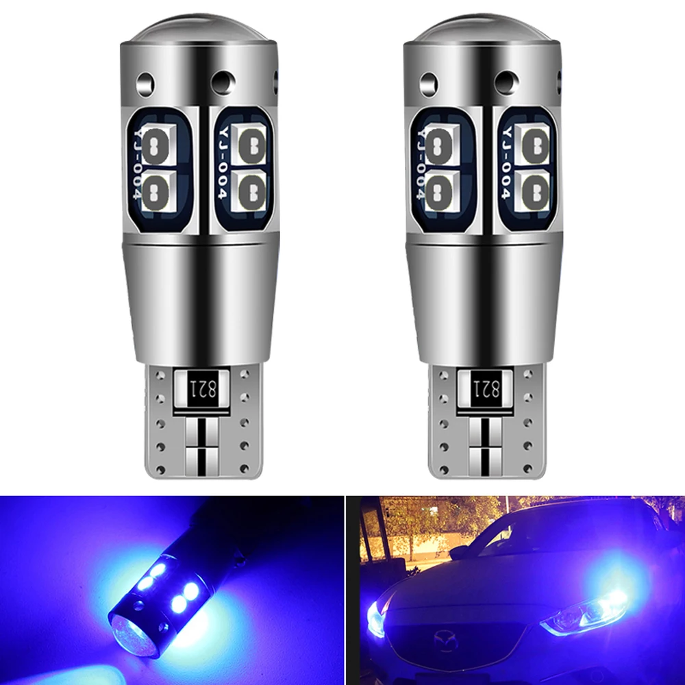 2x W5W T10 LED Canbus Fehlerfrei 12V 6000K 3030 10 SMD Auto 5W5 LED-Glühbirne Standlicht Keilform Seitenblinker Superhell Weiß