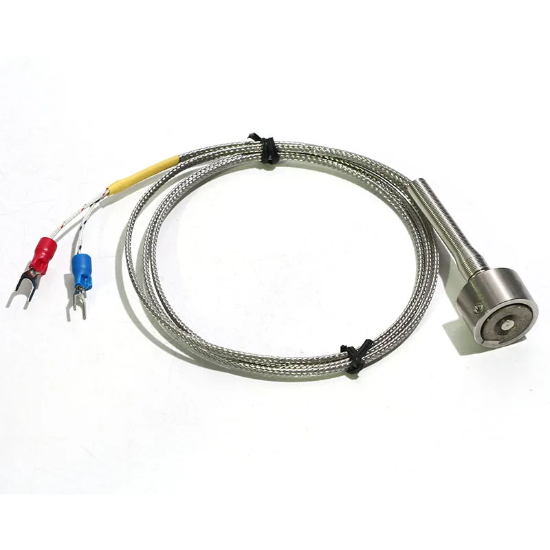 1PC U-shape Interface K Type Strong Magnetic Adsorption Thermocouple 0-350 Degree with Stainless Steel Shielded Wire