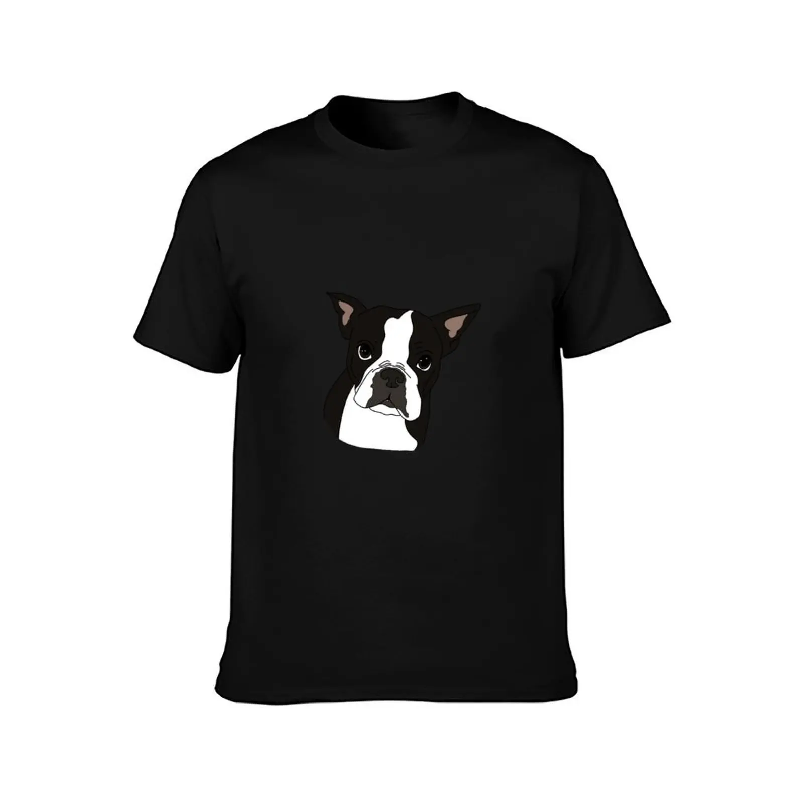 Boston Terrier T-Shirt Summer Casual Cotton Tee Oversized Streetwear Tops Vintage Graphic Print Loose Fit Short Sleeve