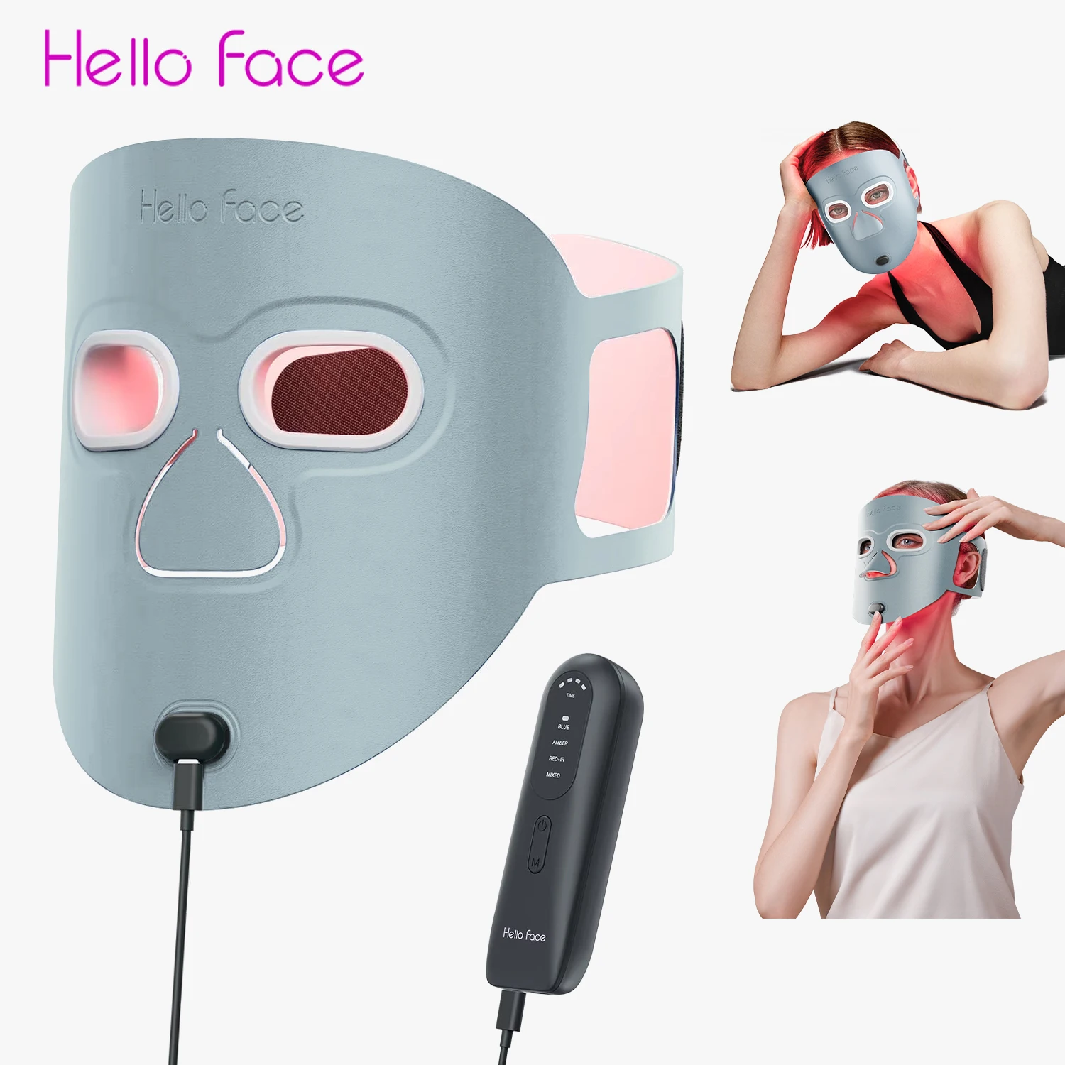 Hello Face M500S LED Mask Device Skin Care Tool Best Gift for lovers, parents, and friends