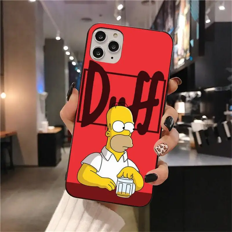 Disney śmieszne kreskówki Homer Simpson rodzina etui na telefony dla iphone 14 13 12 11 Pro Mini XS Max 8 7 Plus X SE 2020 XR silicona cove