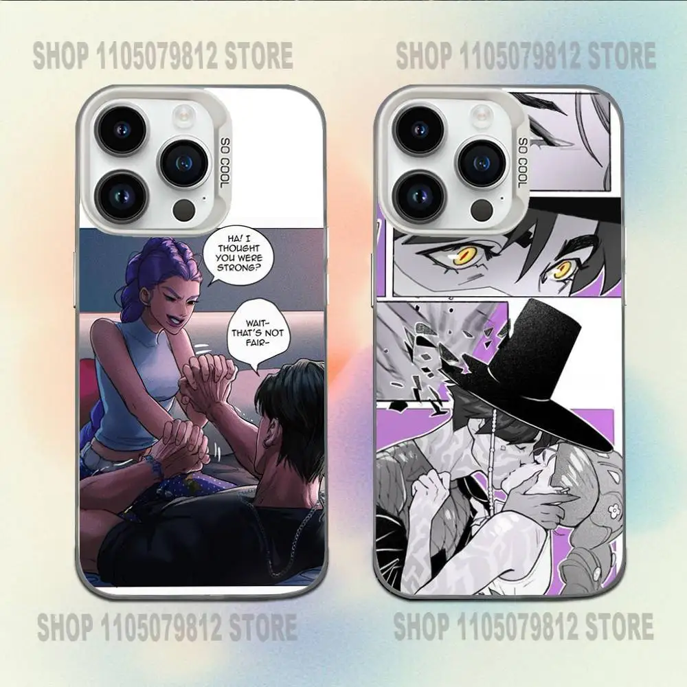 

Kpop demon hunters rumi and jinu Phone Case For iPhone 16,15,14,13,12,11,Mini,Pro,E,MAX White Candy Matte Shockproof Cover