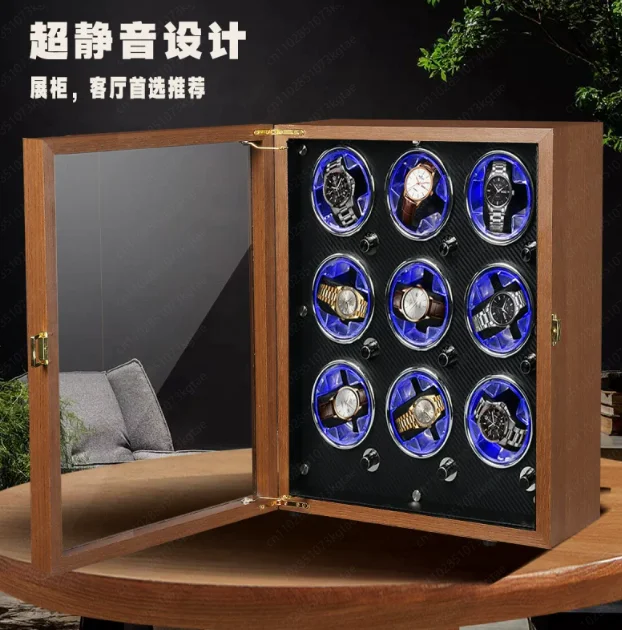 Multi-meter wooden shaker, anti-magnetic and silent, nine-meter shaker, winding device, household high-end storage box