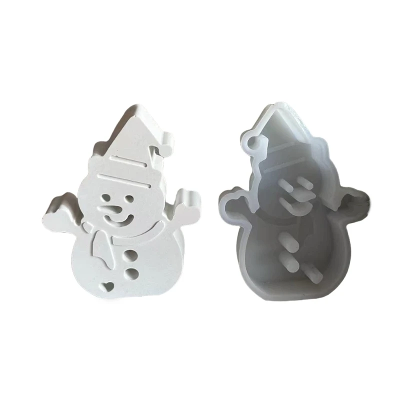 Christmas Snowman Silicone Mould for Epoxy Resin, Gypsum Ornament, Chocolate Fondant Silicone Mould Kitchen Baking Molds