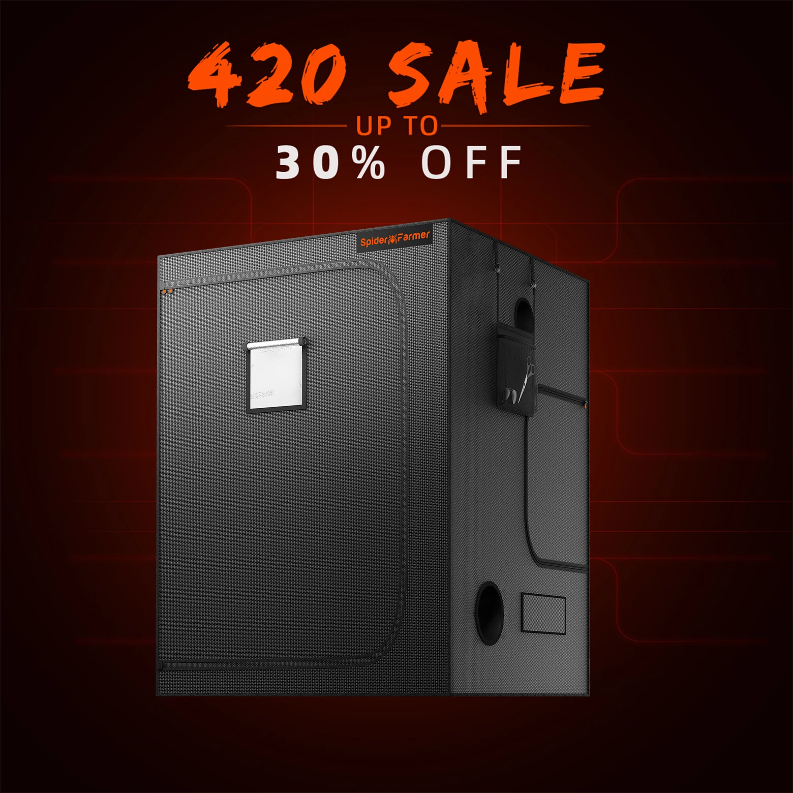 

Spider Farmer 150cm x 150cm x 200cm Indoor Grow Tent 1680D Hydroponic Plant Room for Optimal Plant Growth & Climate