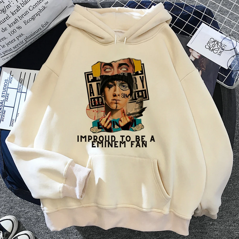 Eminem hoodies women graphic japanese sweatshirts female 90s tracksuit