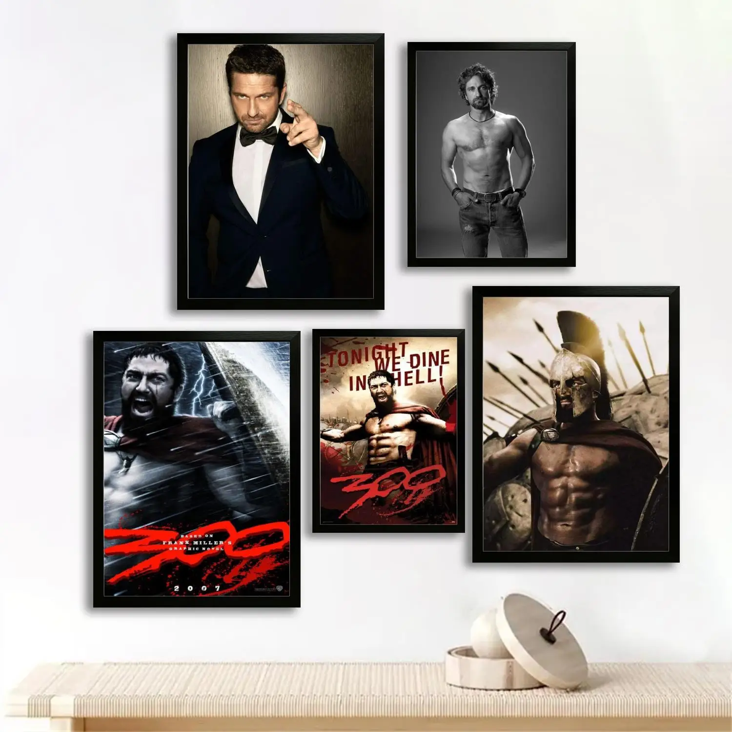 gerard butler leonidas 300 Canvas Art Poster, Wall Art Picture Print, Modern Family Bedroom Decor Posters,Decorative painting