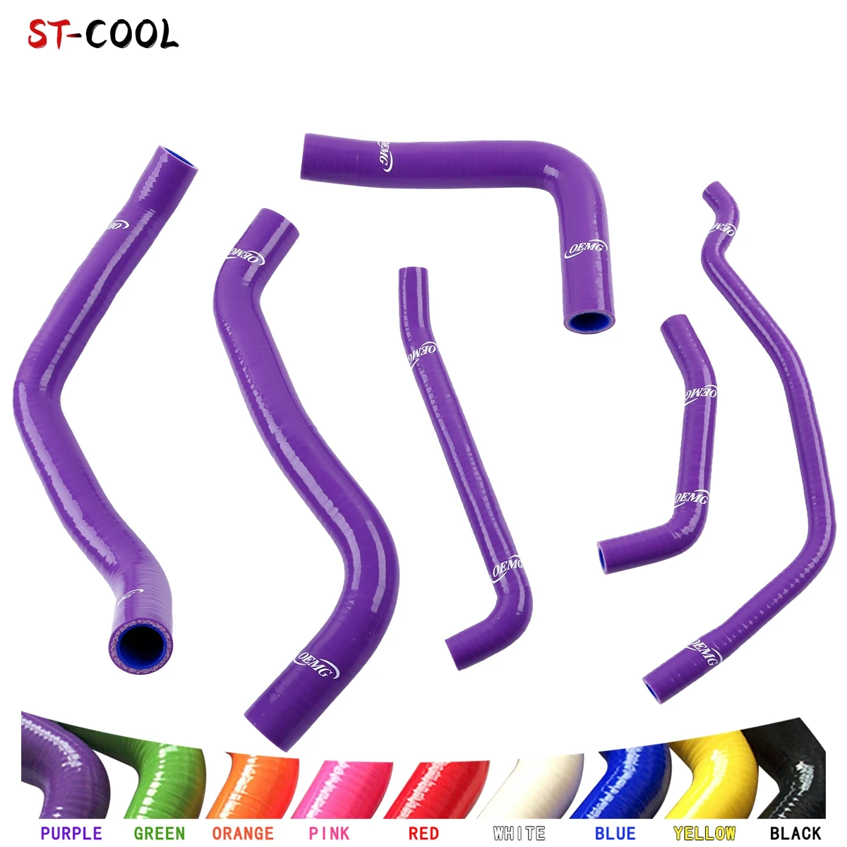 FOR 2006-2009 SUZUKI GSXR 600 750 GSXR600 GSXR K6 2007 2008 Radiator Coolant Hoses Kit Silicone Tubes Pipes 6Pcs 10 Colors