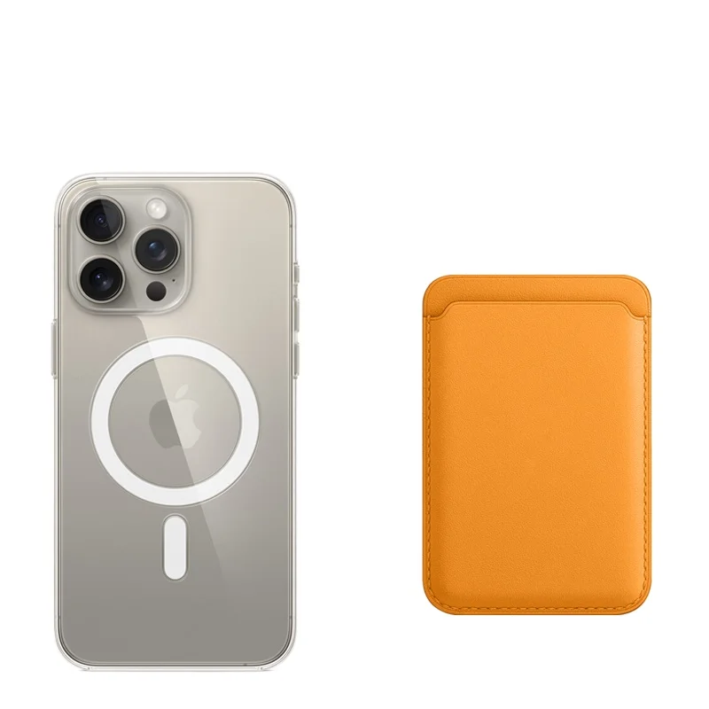 Cartera de cuero magnética 2 en 1 para Magsafe + fundas transparentes para Apple iPhone 16 15 14 13 12 11 Pro Max Plus Accesorios