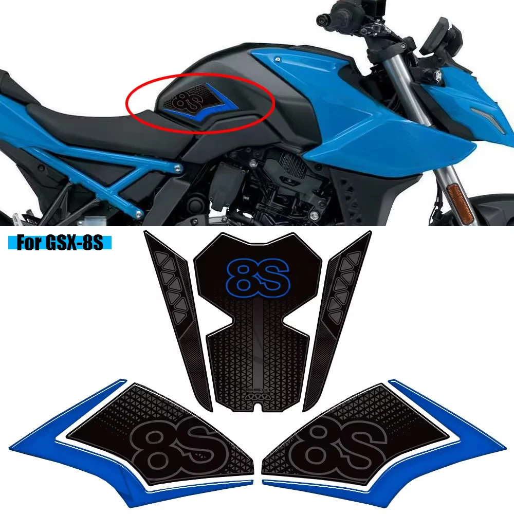 

Motorcycle For Suzuki GSX-8S GSX8S GSX 8S 800 Tank Knee Pad Grips Stickers Decals Protection Gas Fuel Oil Kit 2023 2024