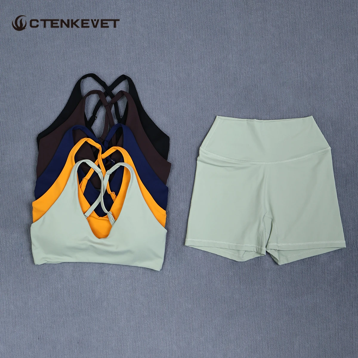Ctenkevet Damen Sommer 2-teiliges Ärmelloses Sportset Frauen Gym Yoga Outdoor Stoßfeste Weste Zweiteiliger Laufanzug für Damen